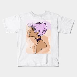 girl in clouds Kids T-Shirt